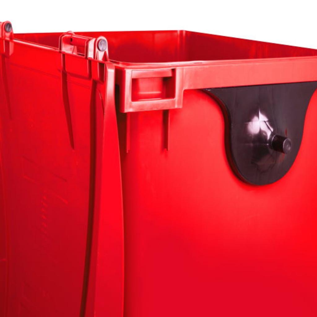 Contenedor de Basura con Ruedas 1100 Litros Rojo CDR_5