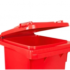 Contenedor de Basura con Ruedas 120 Litros Rojo CDR_2