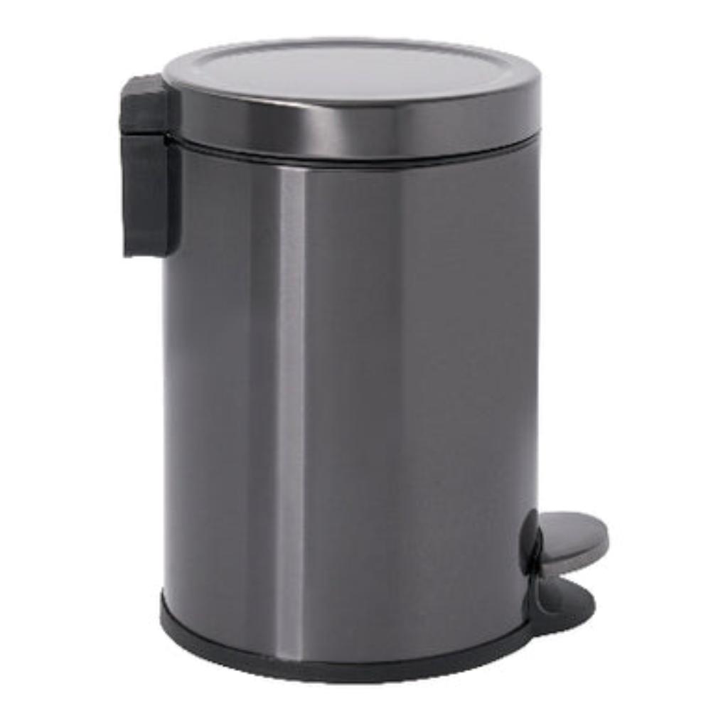 Papelera de Pedal 6 Litros Redonda en Acero Inoxidable 2179250_3