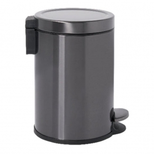 Papelera de Pedal 6 Litros Redonda en Acero Inoxidable 2179250_3