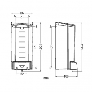Dispensador de Jabón Líquido 1,1 Lts Mediclinics DJ0010F_2