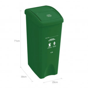 Papelera con Tapa Vaivén 53 Litros Verde Residuos Orgánicos Aprovechables Estra 4-1042521_2