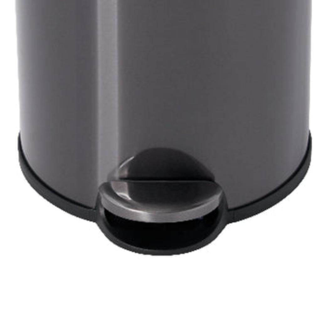 Papelera de Pedal 6 Litros Redonda en Acero Inoxidable 2179250_2