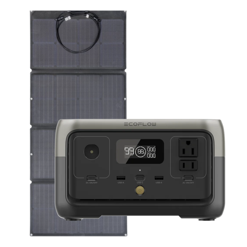 Kit Solar Portátil EcoFlow RIVER 2 300 W + Panel Solar 110 W_1