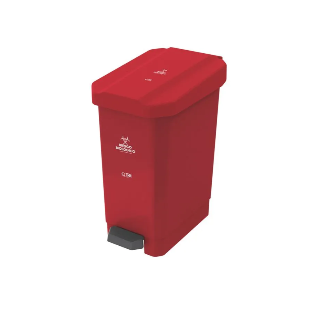 Caneca de Pedal 10 Litros Estra Bins Roja 4-1040670_1