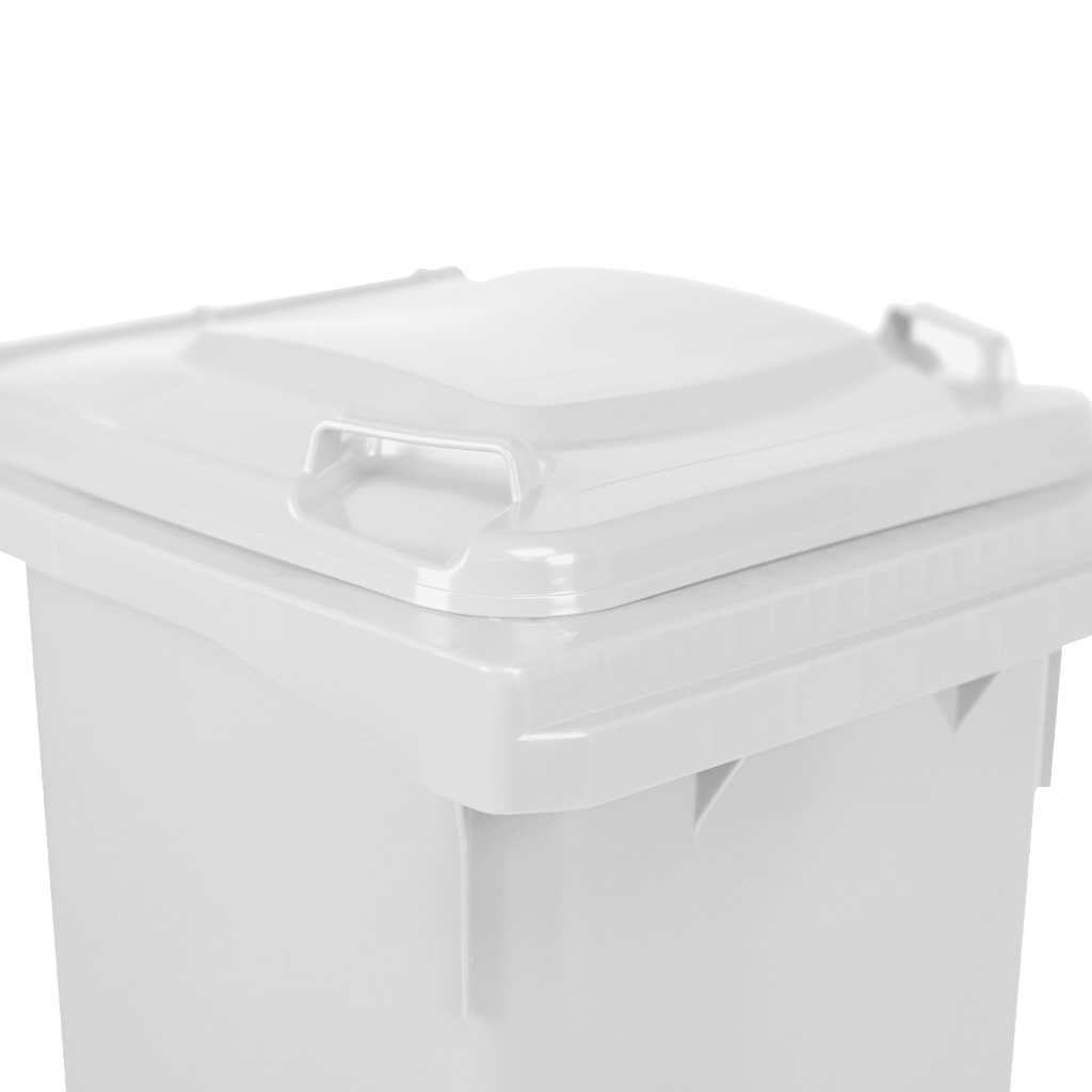 Contenedor de Basura con Ruedas 120 Litros Blanco Weber_3