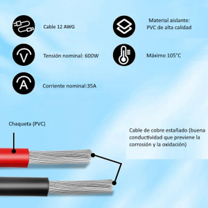 Cable Extensión de Panel Solar EcoFlow MC4 a XT60 30 Mts_4