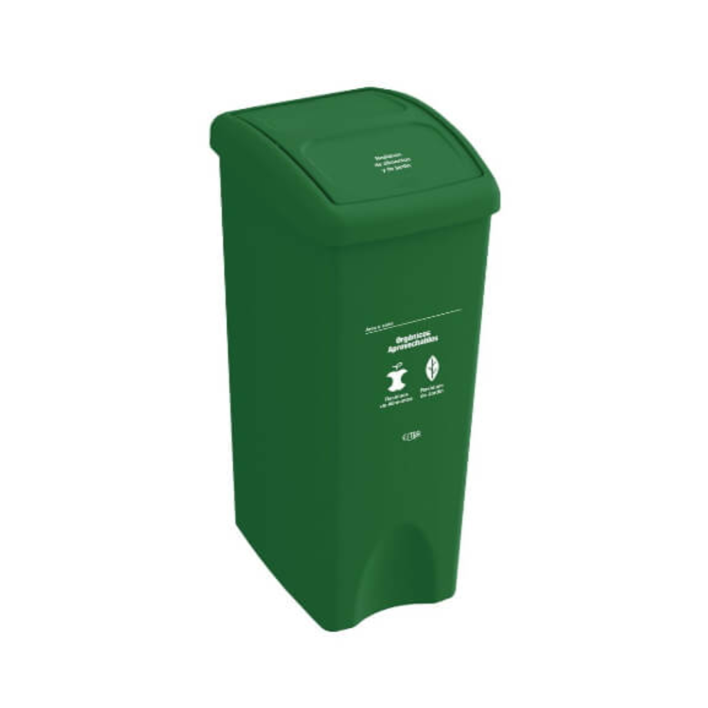 Papelera con Tapa Vaivén 53 Litros Verde Residuos Orgánicos Aprovechables Estra 4-1042521_1
