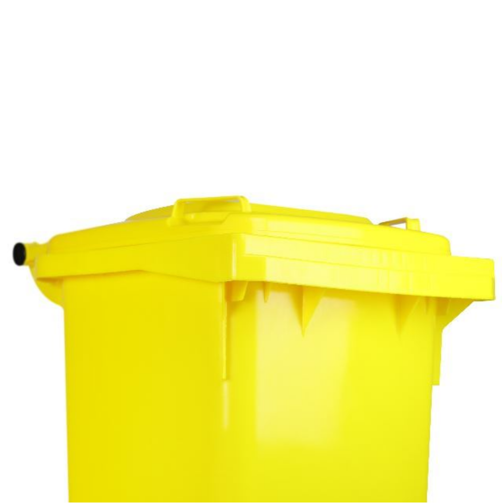 Contenedor de Basura con Ruedas 240 Litros Amarillo Weber_4