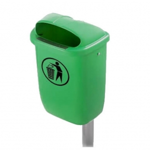 Contenedor de Residuos Poste 50 Litros Verde Weber_1