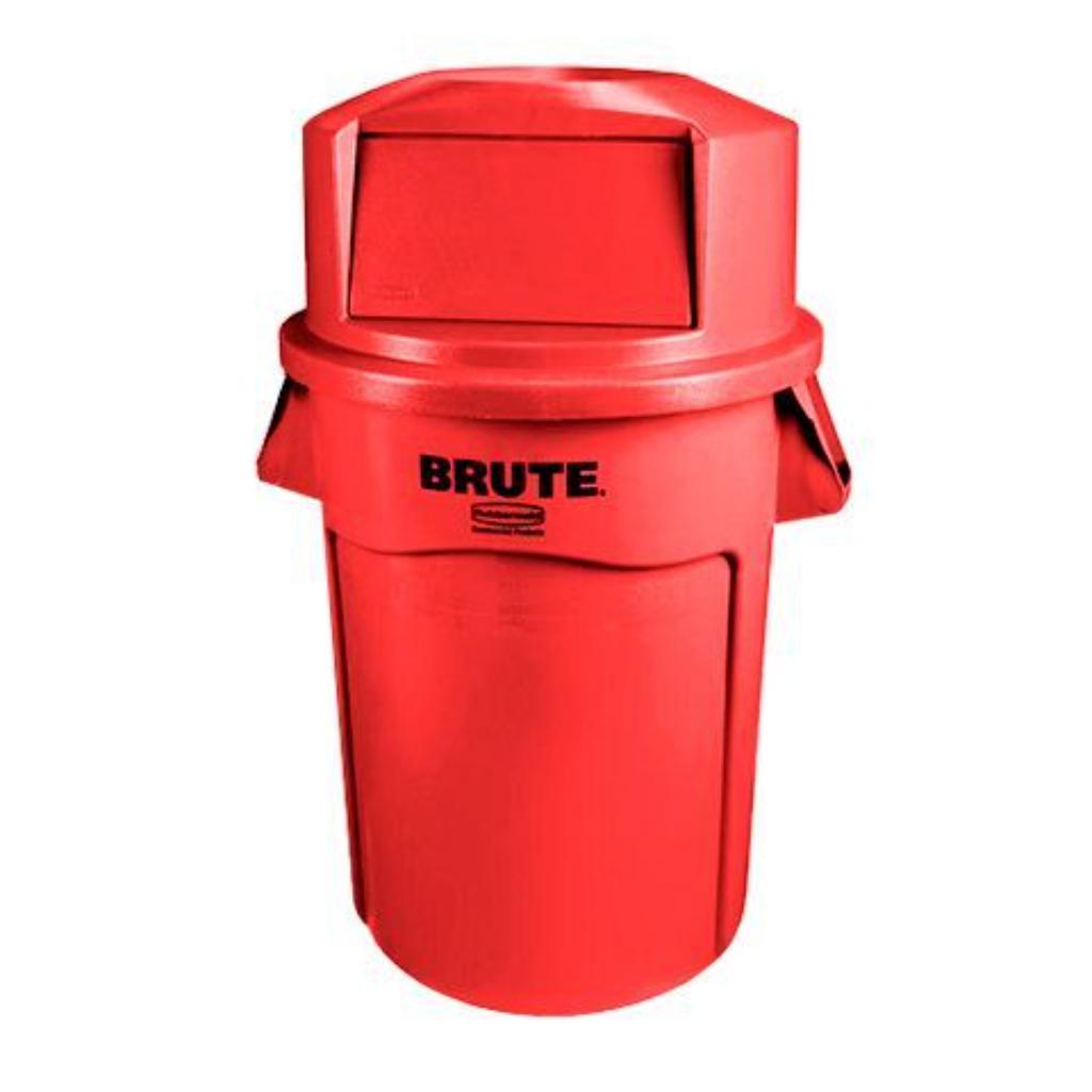 Caneca Brute 121 Litros con Tapa Domo Rojo FG263200RED + FG263788RED_1