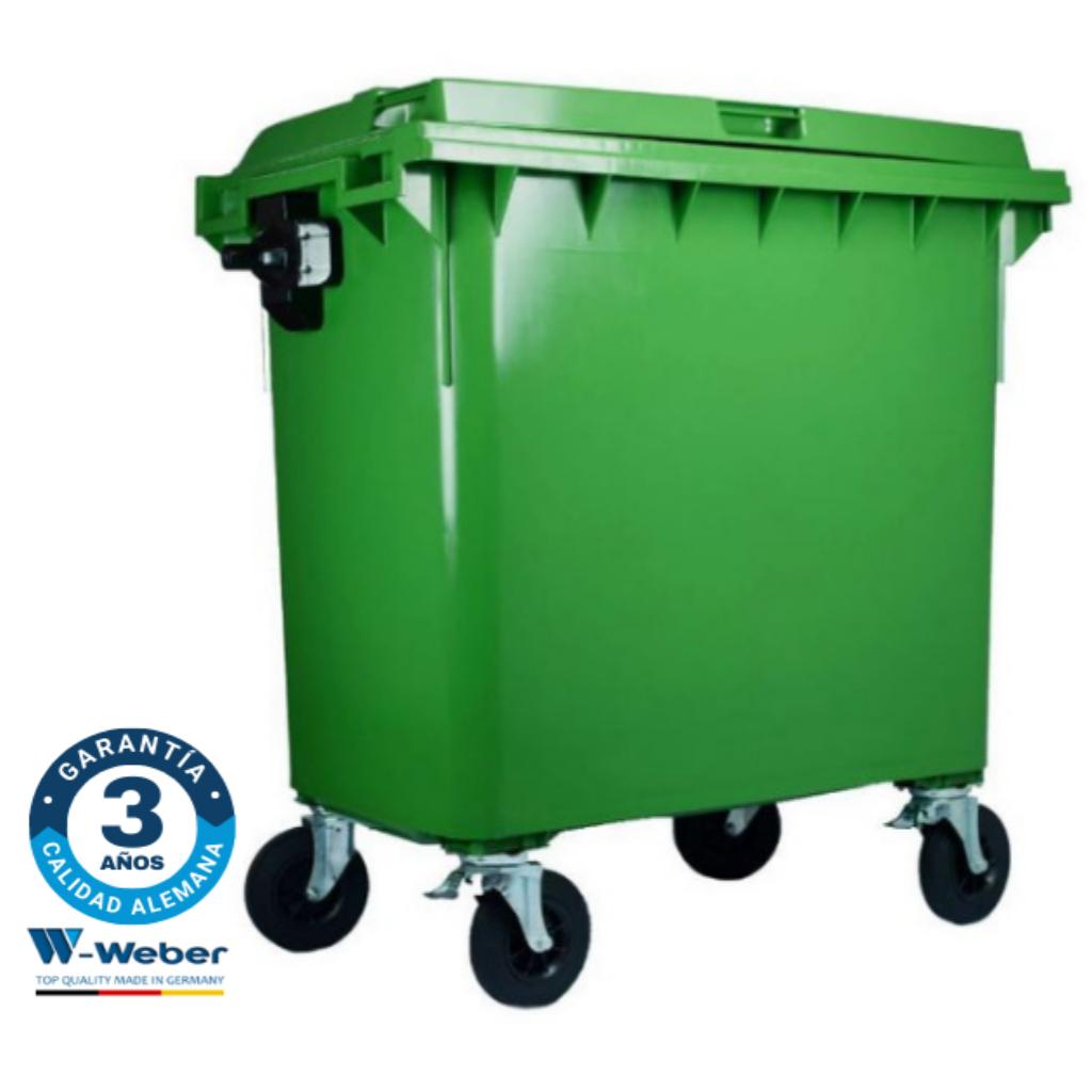 Contenedor de Basura con Ruedas 770 Litros Verde Weber_1