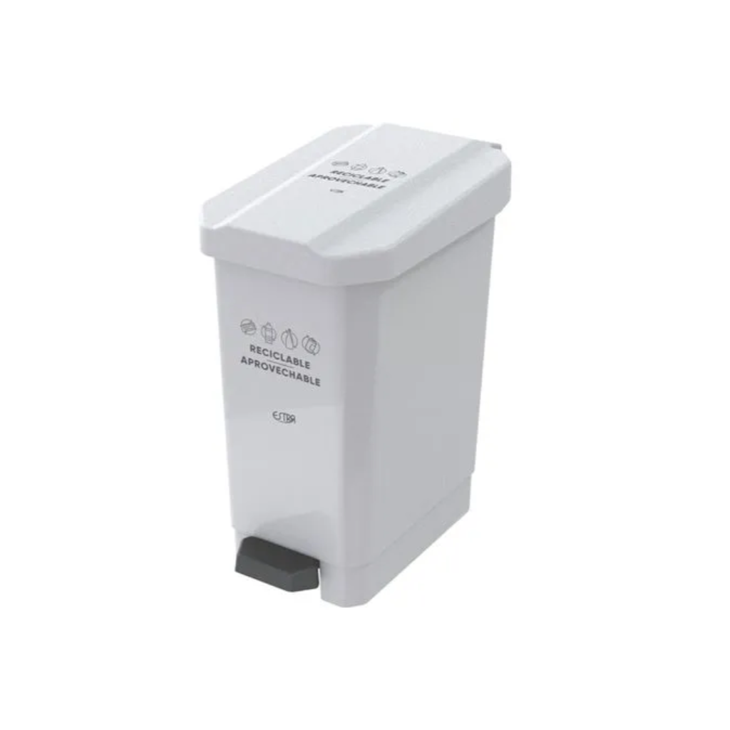 Caneca de Pedal 10 Litros Estra Bins Blanca 4-1042672_1
