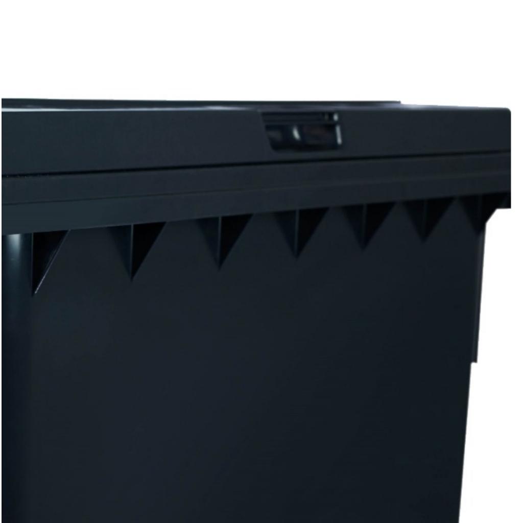 Contenedor de Basura con Ruedas 660 Litros Negro CDR_4