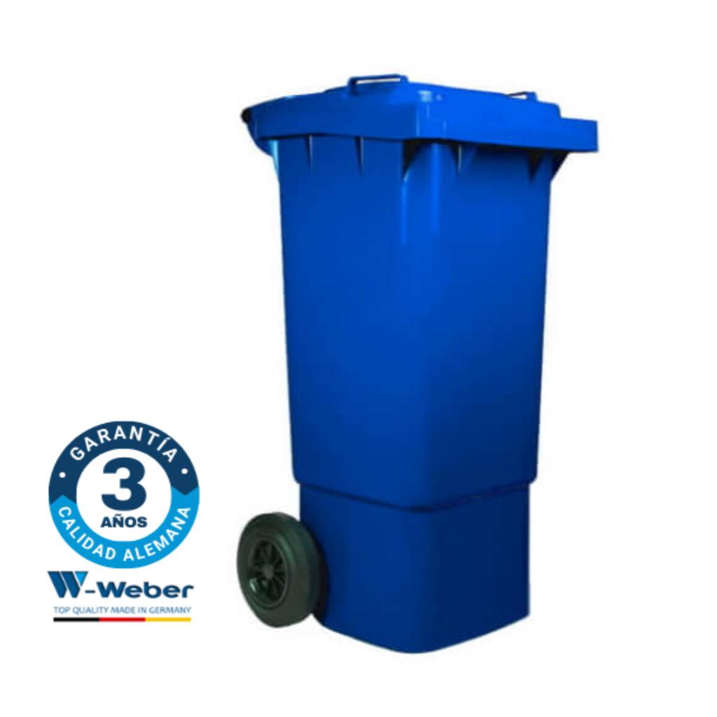 Contenedor de Basura con Ruedas 80 Litros Azul Weber_1