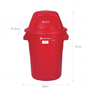 Contenedor Elite 121 Litros Rojo Residuos Peligrosos Estra 4-1008363_2