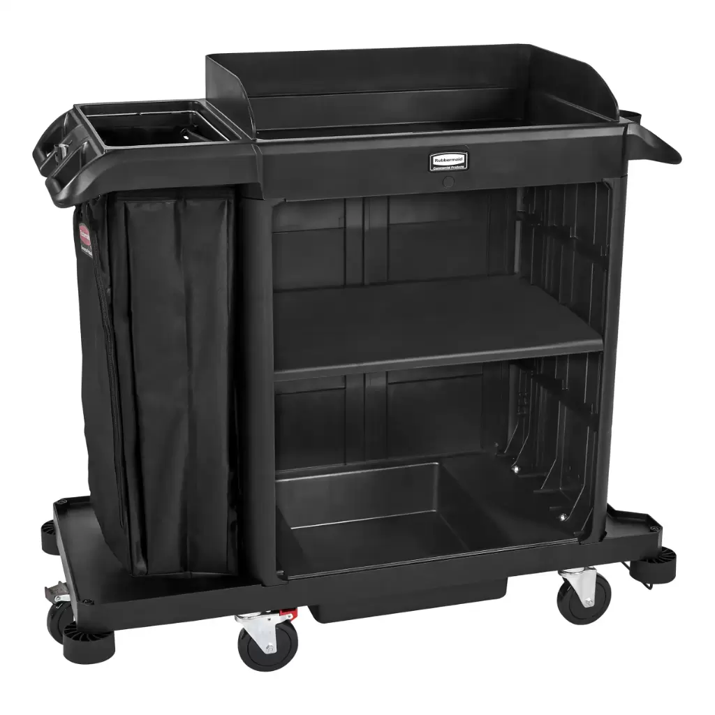 Carro Camarista Compacto Negro Rubbermaid 2202585_3