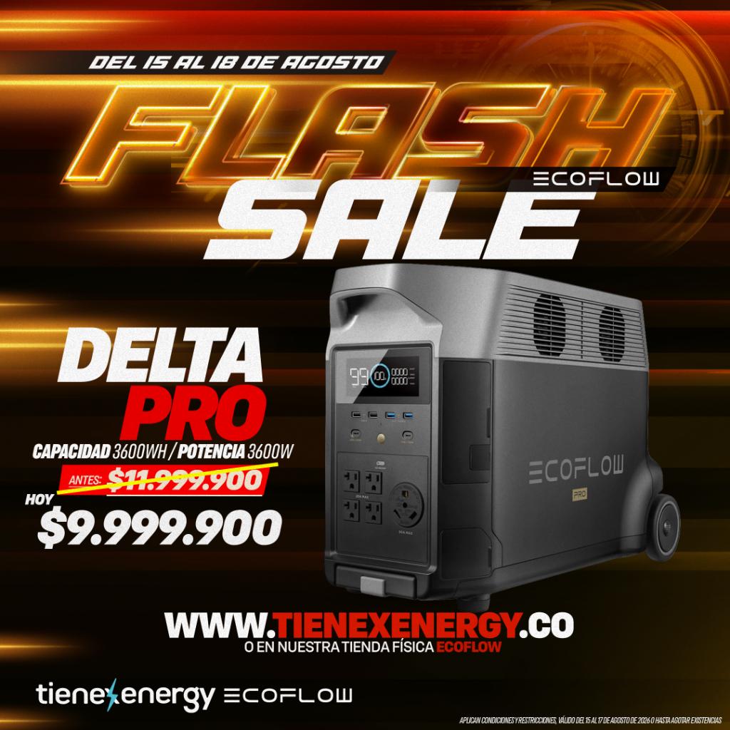 Estación de Energía Portátil EcoFlow DELTA PRO 3600W Potencia - 3600Wh Capacidad - Tienex
