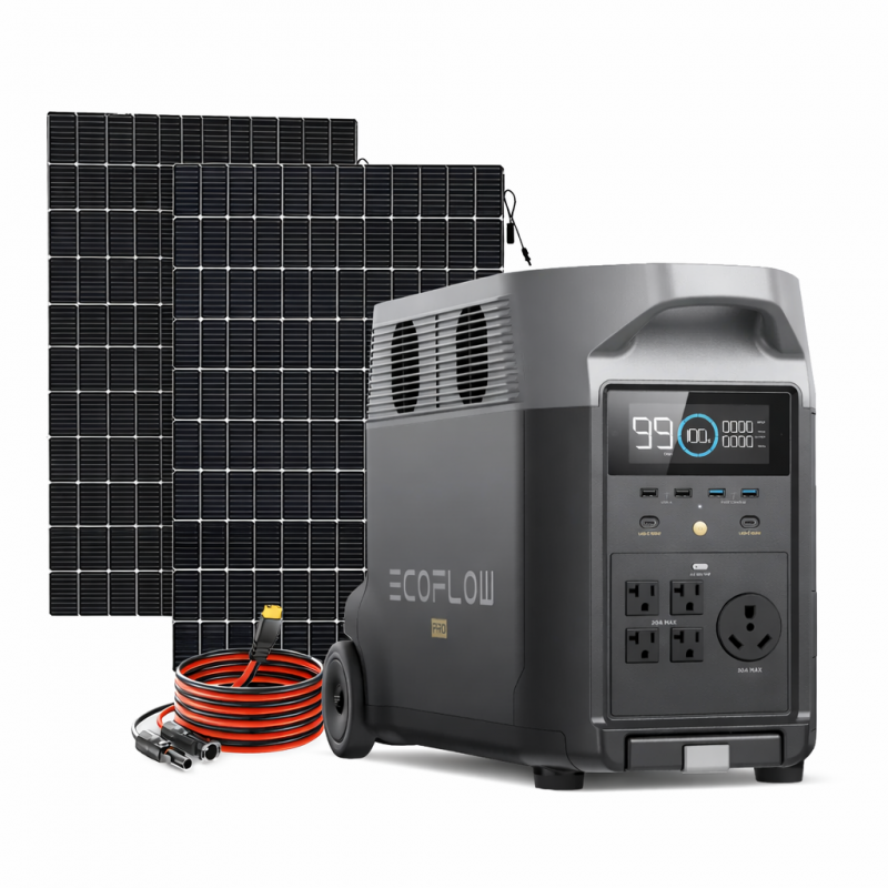 Kit Solar Portátil EcoFlow DELTA PRO 3600 W+ 2 Paneles Solares Flexibles de 560 W_2