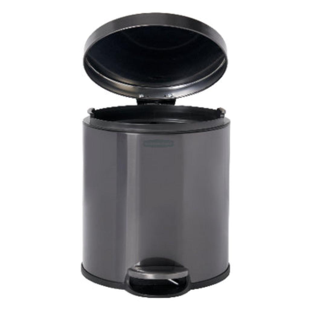 Papelera de Pedal 6 Litros Redonda en Acero Inoxidable 2179250_5