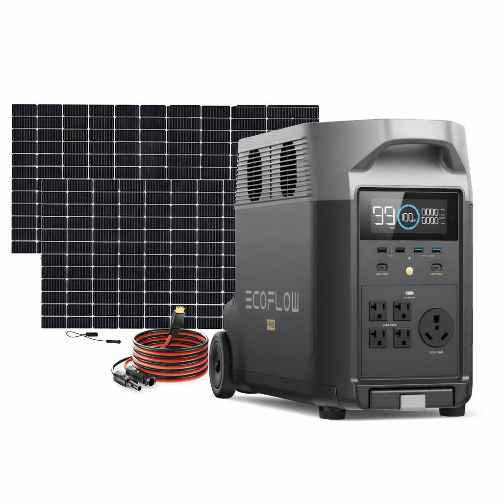 Kit Solar Portátil EcoFlow DELTA PRO 3600 W+ 2 Paneles Solares Flexibles de 560 W_1