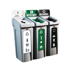 Punto Ecológico 87 litros Slim Jim (Verde Blanco Negro) 2100295_1