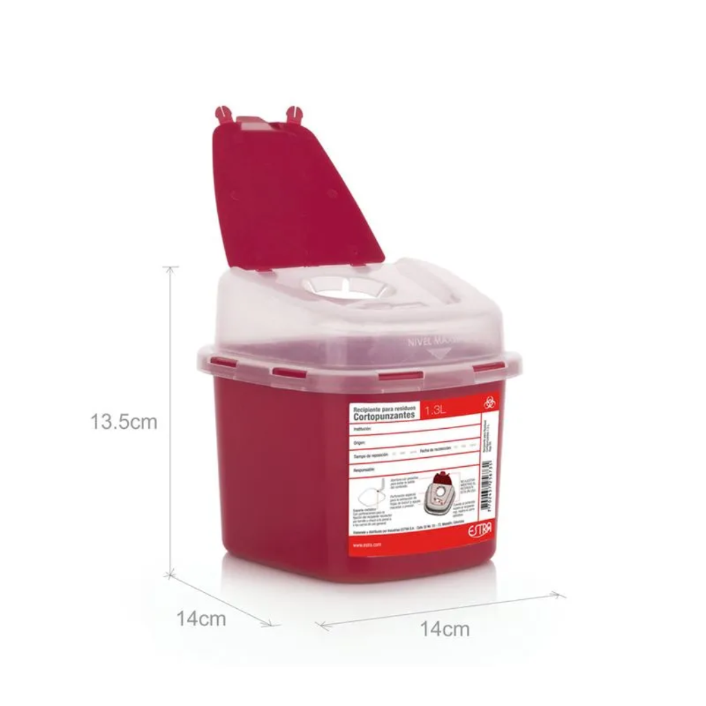 Recipiente Residuos Cortopunzantes 1.3 Litros Estra 4-1008522_2