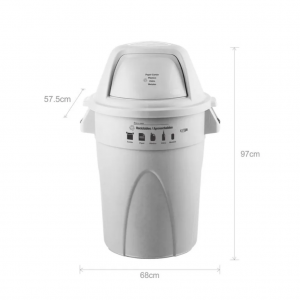 Contenedor Elite 121 Litros Blanco Residuos Reciclables Estra 4-1042538_3