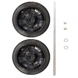 Eje y Ruedas de Repuesto de Goma para Carro de Limpieza / Carro de Camarera FG9T73M9BLA_1