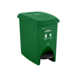 Papelera Pedal 10 Litros Verde Residuos Orgánicos y Aprovechables Estra 4-1042555_1