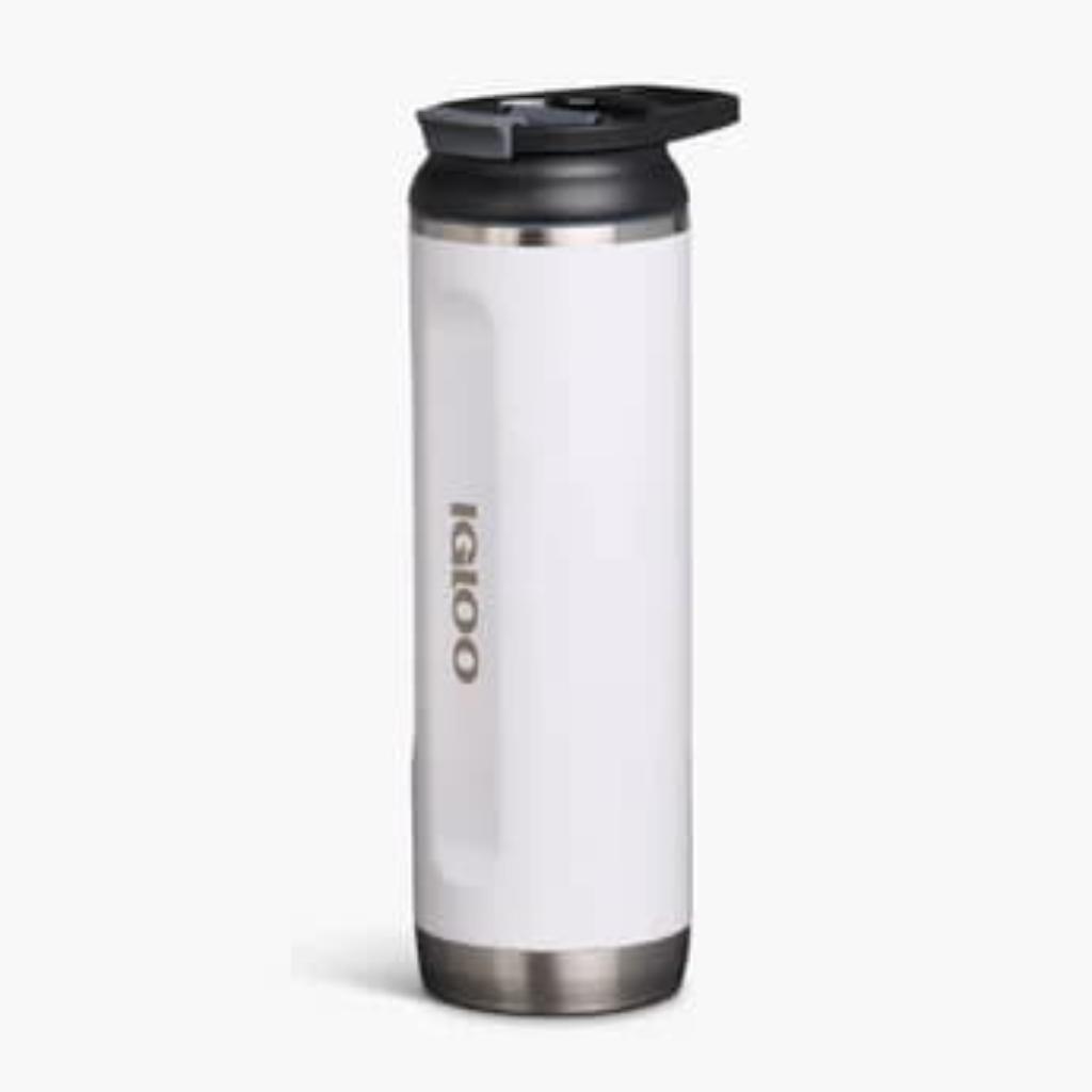 Termo Vaso Flip N Sip 20 Onzas 591 ml Blanco Acero Inox_2