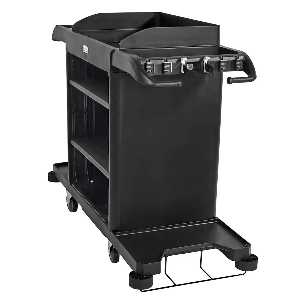 Carro Camarista Completo Negro Rubbermaid 2202581  - TIENEX