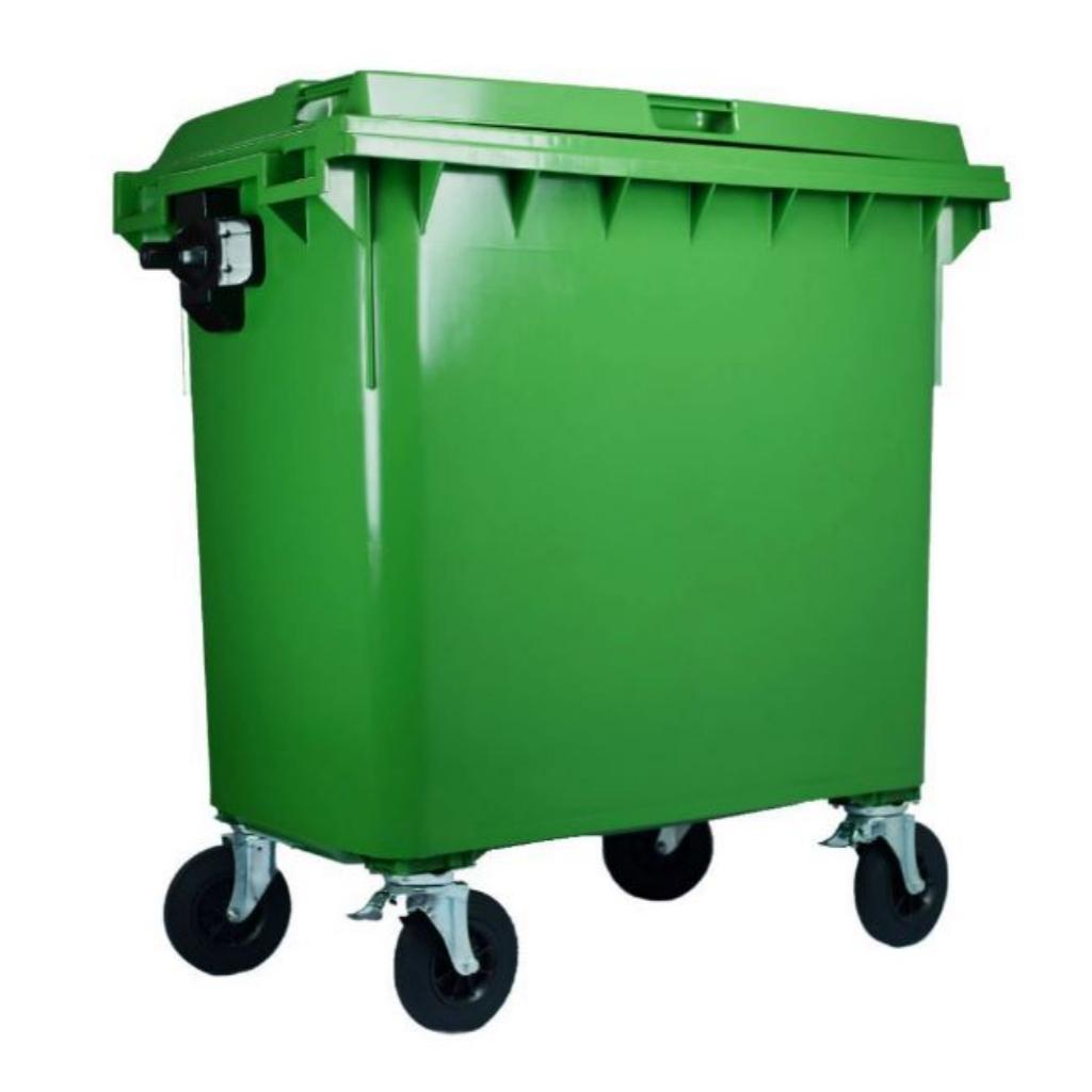 Contenedor de Basura con Ruedas 770 Litros Verde Weber_2
