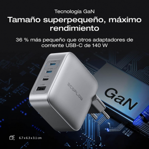 Cargador GaN EcoFlow Rapid Pro de 140 W 4 Puertos_5