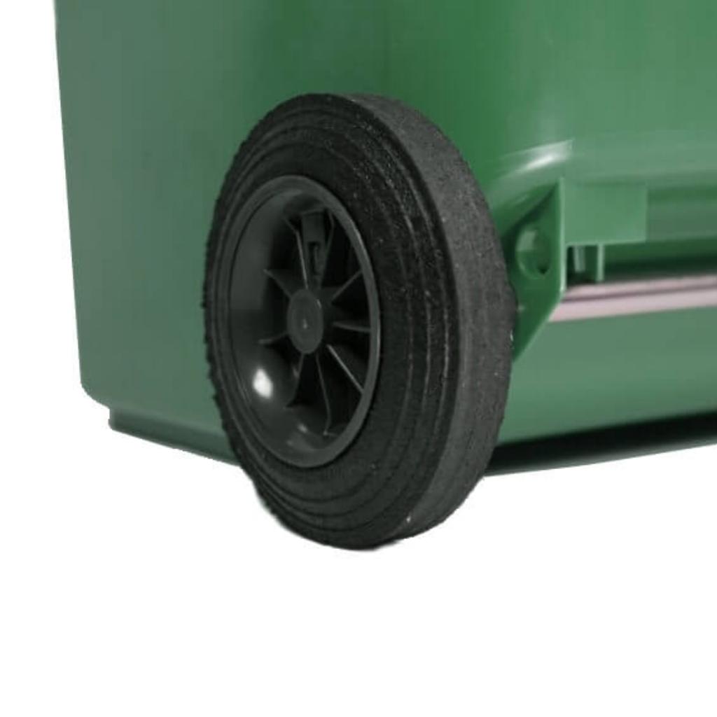 Contenedor de Basura con Ruedas 120 Litros Verde Weber_5