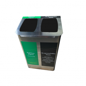 Punto Ecológico Acero Inoxidable 105 Litros 2 Divisiones Metalis _2