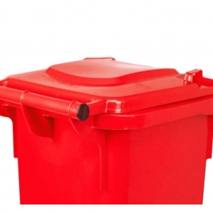 Contenedor de Basura con Ruedas 120 Litros Rojo CDR_4