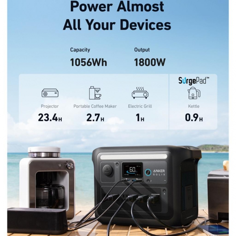Estación de Energia Portatil Anker Solix C1000X 1800W 1056Wh_6