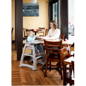 Silla Comedor Bebé Rubbermaid Con Ruedas Gris Gratis Bandeja FG780508PLAT_10