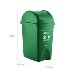 Papelera con Tapa Vaivén 10 Litros Verde Residuos Orgánicos y Aprovechables Estra 4-1042503_2