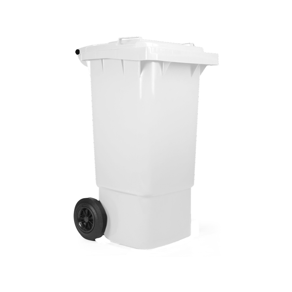Contenedor de Basura con Ruedas 80 Litros Blanco Weber_2