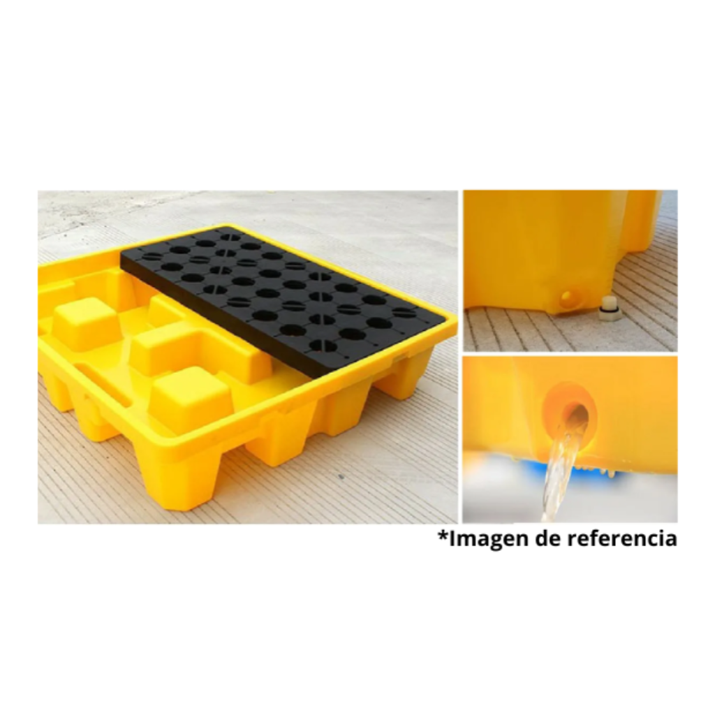 Estiba Antiderrame 4 Posiciones 130x130x15cm (150 Litros) CDR_5