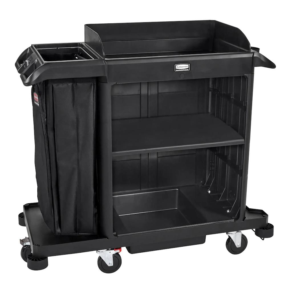 Carro Camarista Compacto Negro Rubbermaid 2202585_6