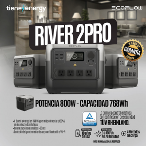 Kit Solar Portátil EcoFlow RIVER 2 PRO 800 W + Panel Solar 220 W Bifacial_5