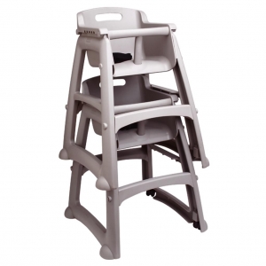 Silla Comedor Bebé Rubbermaid Sin Ruedas Gris Gratis Bandeja FG781408PLAT_7