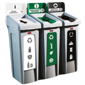 Punto Ecológico 87 litros Slim Jim (Verde Blanco Negro) 2100295_3