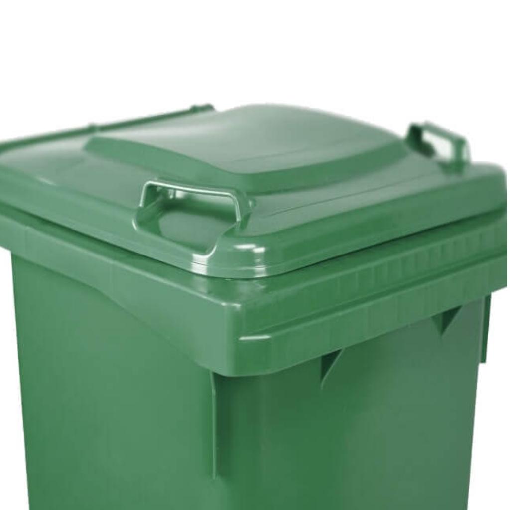 Contenedor de Basura con Ruedas 120 Litros Verde Weber_3