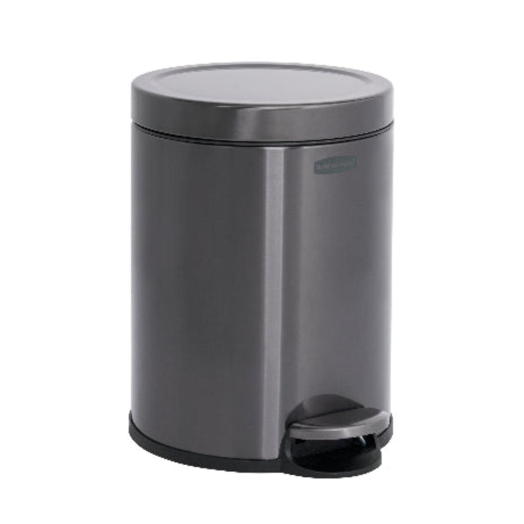 Papelera de Pedal 6 Litros Redonda en Acero Inoxidable 2179250_1
