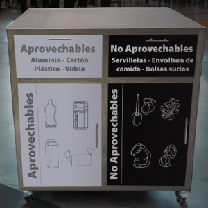 Punto Ecológico Acero Inoxidable 242 Litros 2 Divisiones Metalis Zafiro Doble_4