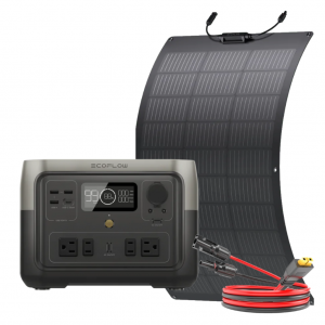 Kit Solar Portátil EcoFlow RIVER 2 Max 500 W + Panel Flexible 100 W_1